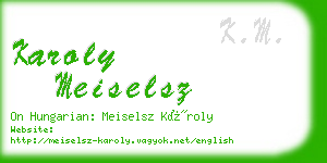 karoly meiselsz business card